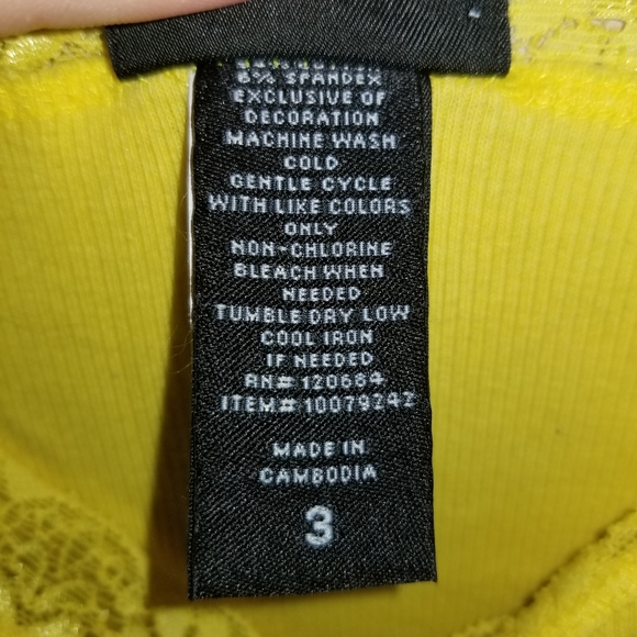 Torrid Yellow Lacy Camisole - Picture 4 of 4